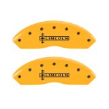 MGP 4 Caliper Covers Engraved Fr Lincoln Rr Star Logo Yellow Finish Blk Char 2002 Lincoln Navigator thumbnail 1