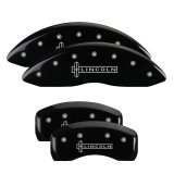 MGP 4 Caliper Covers Engraved Front & Rear Lincoln Black Finish Silver Char 2019 Lincoln MKZ thumbnail 3