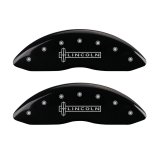 MGP 4 Caliper Covers Engraved Front & Rear Lincoln Black Finish Silver Char 2019 Lincoln MKZ thumbnail 5