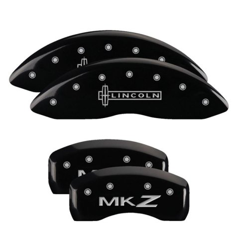 MGP 4 Caliper Covers Engraved Front Lincoln Rear MKZ Black Finish Silver Char 2019 Lincoln MKZ thumbnail 2