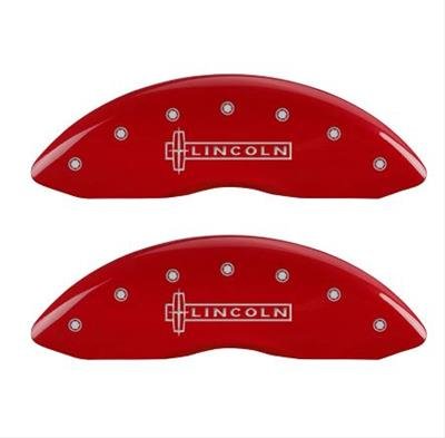 MGP 4 Caliper Covers Engraved Front Lincoln Rear MKZ Red Finish Silver Char 2019 Lincoln MKZ thumbnail 3