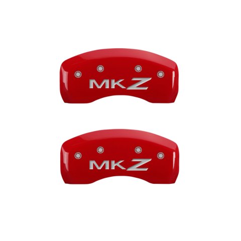 MGP 4 Caliper Covers Engraved Front Lincoln Rear MKZ Red Finish Silver Char 2019 Lincoln MKZ thumbnail 8