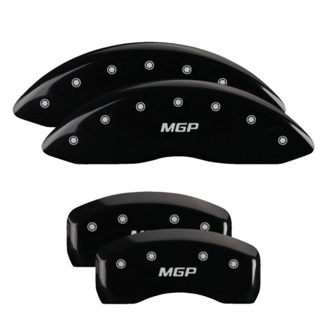 MGP 4 Caliper Covers Engraved Front & Rear MGP Black Finish Silver Char 2017 Lincoln Continental thumbnail 3