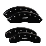 MGP 4 Caliper Covers Engraved Front & Rear MGP Black Finish Silver Char 2006 Lincoln Mark Lt thumbnail 3