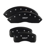 MGP 4 Caliper Covers Engraved Front & Rear MGP Red Finish Silver Char 2007 Lincoln Mark LT thumbnail 4