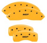 MGP 4 Caliper Covers Engraved Front & Rear MGP Yellow Finish Black Char 2010 Infiniti G37 thumbnail 1