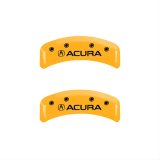 MGP 4 Caliper Covers Engraved Front & Rear Acura Yellow Finish Black Char 2001 Acura TL thumbnail 2