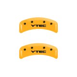 MGP 4 Caliper Covers Engraved Front & Rear Vtech Yellow Finish Black Char 2001 Acura TL thumbnail 9