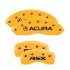 MGP 4 Caliper Covers Engraved Front Acura Rear RSX Yellow Finish Black Char 2002 Acura RSX thumbnail 8