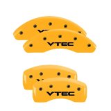 MGP 4 Caliper Covers Engraved Front & Rear Vtech Yellow Finish Black Char 2005 Acura TL thumbnail 3