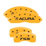 MGP 4 Caliper Covers Engraved Front & Rear Acura Yellow Finish Black Char 2008 Acura TL thumbnail 7