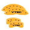 MGP 4 Caliper Covers Engraved Front & Rear Vtech Yellow Finish Black Char 2008 Acura TL thumbnail 8