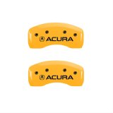 MGP 4 Caliper Covers Engraved Front & Rear Acura Yellow Finish Black Char 2005 Acura NSX thumbnail 2