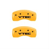 MGP 4 Caliper Covers Engraved Front & Rear Vtech Yellow Finish Black Char 2005 Acura NSX thumbnail 2