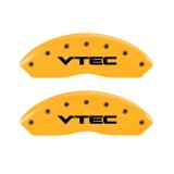 MGP 4 Caliper Covers Engraved Front & Rear Vtech Yellow Finish Black Char 1999 Acura RL thumbnail 1