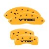 MGP 4 Caliper Covers Engraved Front & Rear Vtech Yellow Finish Black Char 1999 Acura RL thumbnail 8