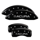 MGP 4 Caliper Covers Engraved Front & Rear Acura Black Finish Silver Char 2017 Acura ILX thumbnail 1