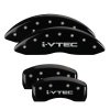 MGP 4 Caliper Covers Engraved Front & Rear I-Vtec Black Finish Silver Char 2016 Acura ILX thumbnail 6