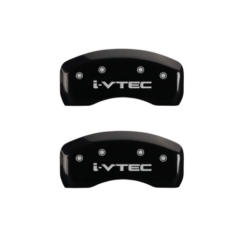 MGP 4 Caliper Covers Engraved Front & Rear I-Vtec Black Finish Silver Char 2016 Acura ILX thumbnail 7