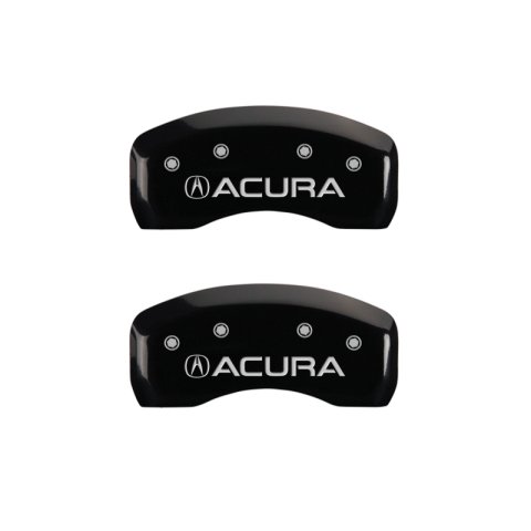 MGP 4 Caliper Covers Engraved Front & Rear Acura Black Finish Silver Char 2017 Acura MDX thumbnail 7