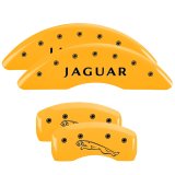 MGP 4 Caliper Covers Engraved Front & Rear I-Vtec Yellow Finish Black Char 2017 Acura MDX thumbnail 4