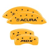 MGP 4 Caliper Covers Engraved Front Acura Rear MDX Yellow Finish Black Char 2019 Acura MDX thumbnail 1