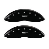 MGP 4 Caliper Covers Engraved Front & Rear MGP Black Finish Silver Characters 2017 Acura MDX thumbnail 2