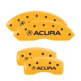 MGP 4 Caliper Covers Engraved Front & Rear Acura Yellow Finish Black Char 2016 Acura RDX thumbnail 1