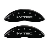 MGP 4 Caliper Covers Engraved Front & Rear I-Vtec Black Finish Silver Char 2017 Acura RDX thumbnail 3