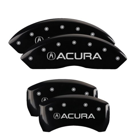 MGP 4 Caliper Covers Engraved Front & Rear Acura Black Finish Silver Char 2019 Acura RDX thumbnail 2