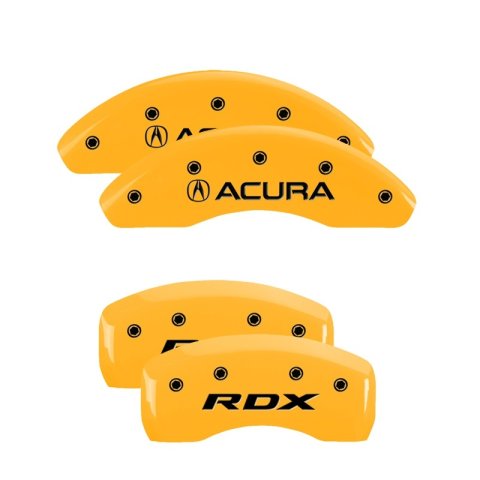 MGP 4 Caliper Covers Engraved Front Acura Rear TLX Yellow Finish Black Char 2019 Acura RDX thumbnail 3