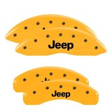 MGP 4 Caliper Covers Engraved Front & Rear Jeep Yellow Finish Black Char 2006 Jeep Commander thumbnail 3