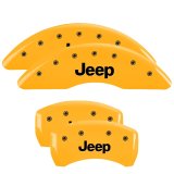 MGP 4 Caliper Covers Engraved Front & Rear Jeep Yellow Finish Black Char 2006 Jeep Commander thumbnail 7