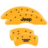 MGP 4 Caliper Covers Engraved Front & Rear MGP Yellow Finish Black Char 2006 Jeep Commander thumbnail 5