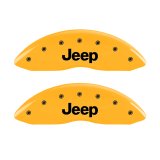 MGP 4 Caliper Covers Engraved Front & Rear Srt Yellow Finish Black Char 2006 Jeep Commander thumbnail 6