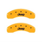 MGP 4 Caliper Covers Engraved Front & Rear Jeep Yellow Finish Black Char 2004 Jeep Grand Cherokee thumbnail 1
