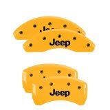 MGP 4 Caliper Covers Engraved Front & Rear Jeep Yellow Finish Black Char 2004 Jeep Grand Cherokee thumbnail 6