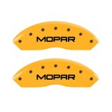 MGP 2 Caliper Covers Engraved Front Mopar Yellow Finish Black Char 2006 Jeep Wrangler thumbnail 2