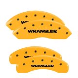 MGP 4 Caliper Covers Engraved Front & Rear Wrangler Yellow Finish Black Char 2003 Jeep Wrangler thumbnail 4