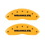 MGP 4 Caliper Covers Engraved Front & Rear Wrangler Yellow Finish Black Char 2003 Jeep Wrangler thumbnail 6