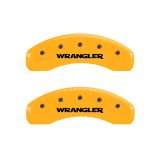 MGP 4 Caliper Covers Engraved Front & Rear Wrangler Yellow Finish Black Char 2003 Jeep Wrangler thumbnail 9