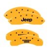 MGP 4 Caliper Covers Engraved Front Jeep Rear Grill Logo Yellow Finish Black Char 2018 Jeep Wrangler thumbnail 4