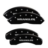 MGP 4 Caliper Covers Engraved Front & Rear Wrangler Black Finish Silver Char 2018 Jeep Wrangler thumbnail 3