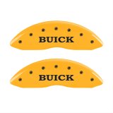 MGP 4 Caliper Covers Engraved Front Buick Rear Yellow Finish Black Char 2007 Buick Lucerne thumbnail 1