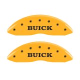 MGP 4 Caliper Covers Engraved Front Buick Rear Yellow Finish Black Char 2007 Buick Lucerne thumbnail 4