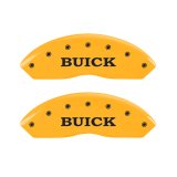 MGP 4 Caliper Covers Engraved Front Buick Rear Yellow Finish Black Char 2008 Buick Lucerne thumbnail 5