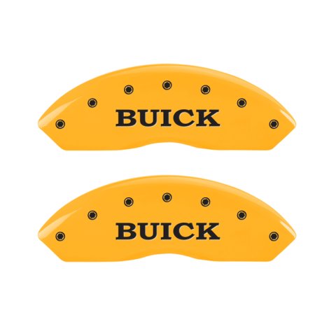 MGP 4 Caliper Covers Engraved Front Buick Rear Yellow Finish Black Char 2018 Buick Envision thumbnail 2