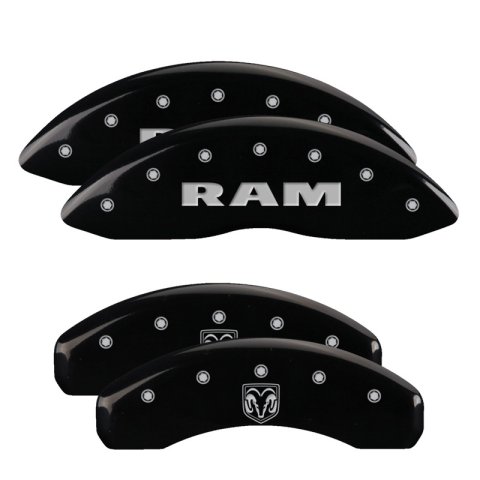 MGP 4 Caliper Covers Engraved Front & Rear MGP Black Finish Silver Char 2017 Buick Envision thumbnail 5