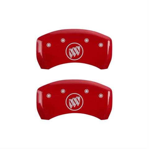 MGP 4 Caliper Covers Engraved Front Buick Rear Buick Shield Red Finish Silver Char 2015 Buick Regal thumbnail 2