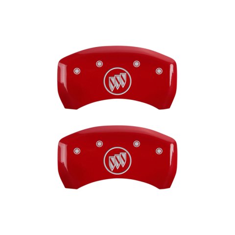MGP 4 Caliper Covers Engraved Front Buick Rear Buick Shield Red Finish Silver Char 2015 Buick Regal thumbnail 5